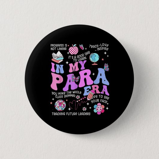 Groovy In My Para Era Paraprofessional Par Ronde Button 5,7 Cm (Voorkant)