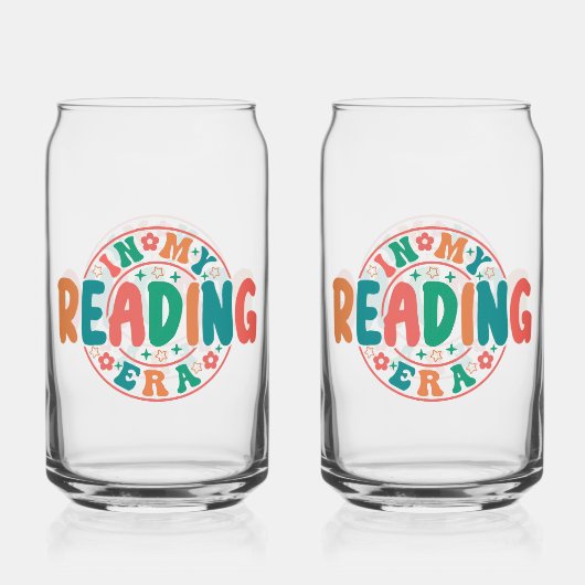 Groovy "In My Reading Era" Wavy Font Graphic Blikvorm Glas (Voorkant)