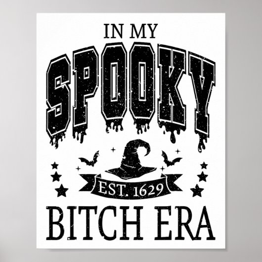 Groovy In My Spooky Era Skeleton Hand Halloween Poster (Voorkant)