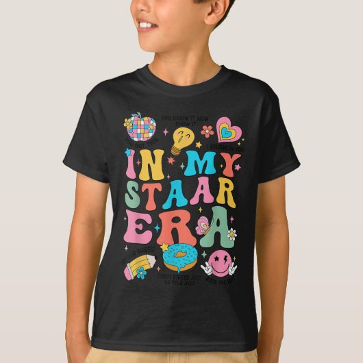 Groovy In My Starr Era Testing Day Teacher Kids Mo T-shirt (Voorkant)