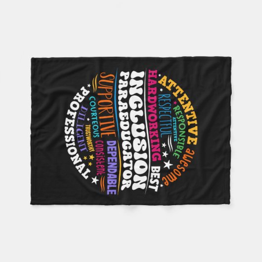 Groovy Inclusion Paraeducator - Speciaal Onderwijs Fleece Deken (Voorkant (Horizontaal))