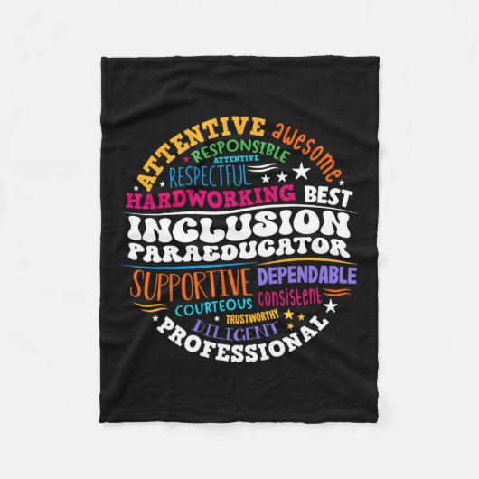 Groovy Inclusion Paraeducator - Speciaal Onderwijs Fleece Deken (Voorkant)