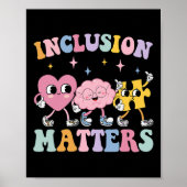 Groovy Inclusion Problems Autisme Bewustzijn Speci Poster (Voorkant)