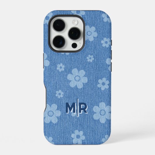 Groovy Indigo Bloom iPhone Hoesje (Achterkant)