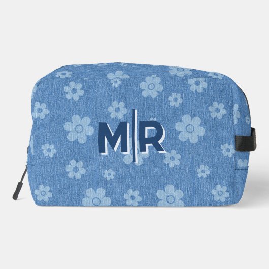 Groovy Indigo Bloom Toilettasje (Achterkant)