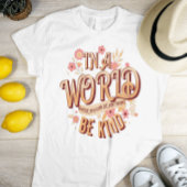 Groovy Inspirerende Roze Daisy Bloem Wees vriendel T-shirt
