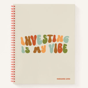 Groovy Investing is mijn vibe, financieel manager Notitieboek