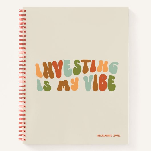 Groovy Investing is mijn vibe, financieel manager Notitieboek (Voorkant)