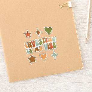 Groovy Investing is mijn vibe, financiële belegger Sticker
