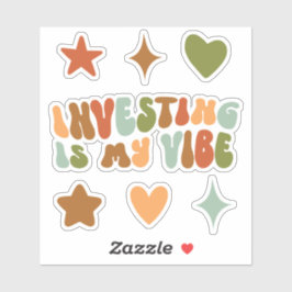 Groovy Investing is mijn vibe, financiële belegger Sticker
