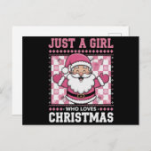 Groovy is gewoon een meisje dat houdt van Kerstmis Feestdagenkaart (Voorkant / Achterkant)