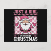 Groovy is gewoon een meisje dat houdt van Kerstmis Feestdagenkaart (Voorkant)