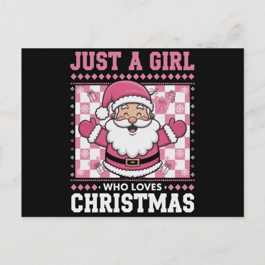 Groovy is gewoon een meisje dat houdt van Kerstmis Feestdagenkaart (Voorkant)