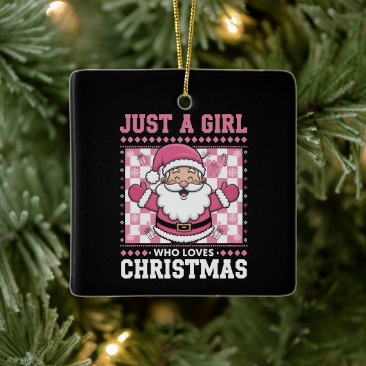 Groovy is gewoon een meisje dat houdt van Kerstmis Keramisch Ornament (Boom)