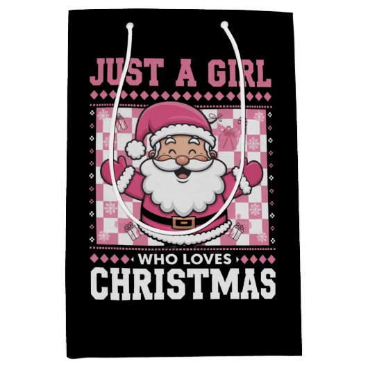 Groovy is gewoon een meisje dat houdt van Kerstmis Medium Cadeauzakje (Voorkant)