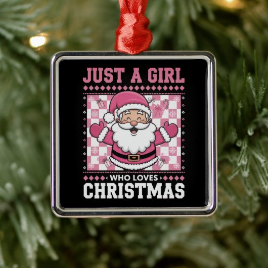 Groovy is gewoon een meisje dat houdt van Kerstmis Metalen Ornament (Boom)