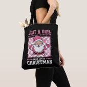 Groovy is gewoon een meisje dat houdt van Kerstmis Tote Bag (Dichtbij)