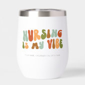 Groovy jaren 1970-stijl Retro Nursing is My Vibe, (Achterkant)