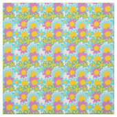 Groovy jaren 70 Bloemen Stof (Swatch)