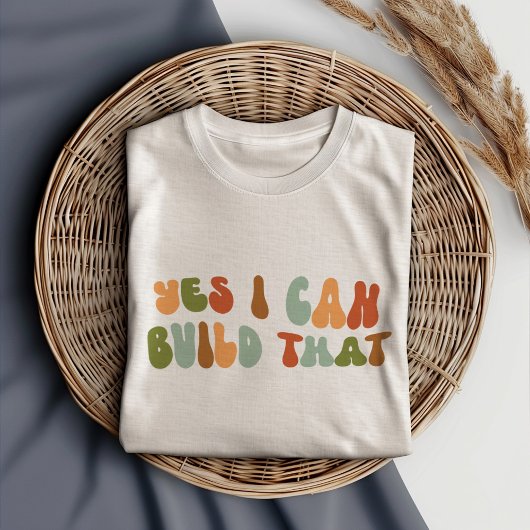 Groovy jaren '70 Ja, dat kan ik bouwen, bouwer Tri-Blend Shirt