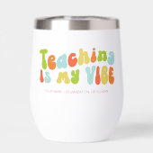 Groovy jaren 70 Onderwijs is mijn Vibe, Leraar (Achterkant)