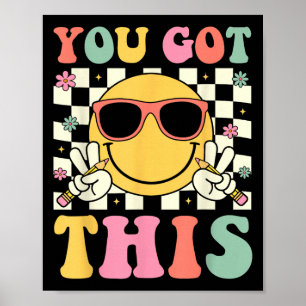 Groovy, je hebt deze glimlach gezicht testen dag l poster