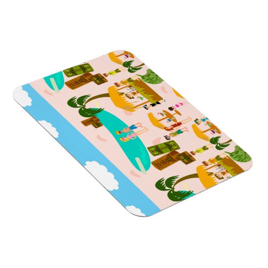 Groovy Jet Set Pool Party Magneet (Rechterzijde)