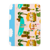 Groovy Jet Set Pool Party Magneet (Verticaal)