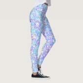 Groovy Jewel Tone Retro Boho Trippy Hippie Marmer Leggings (Rechts)