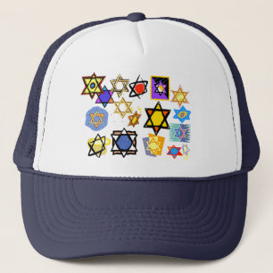 Groovy Jewish Stars Happy Hannukah! Trucker Pet