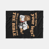 Groovy Jezus Waarom Open Je Je Benen Als Je  Fleece Deken (Voorkant (Horizontaal))
