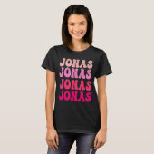 Groovy Jonas Voornaam D I Love Jonas T-shirts Meme (Voorkant volledig)