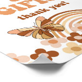 Groovy Kaarten & Cadeaus Shower Bord Hippie Retro Poster (Hoek)