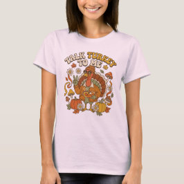 Groovy Kalkoen Herfst Koffiepauze T-shirt