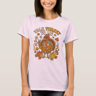 Groovy Kalkoen Herfst Koffiepauze T-shirt