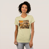 Groovy Kat Retro 1970s T-shirt (Voorkant volledig)