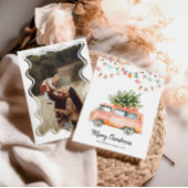 Groovy kerst 70s kerstfoto kaart