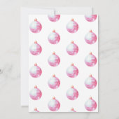 Groovy Kerst Disco Roze Kerstfeest Uitnodiging (Achterkant)