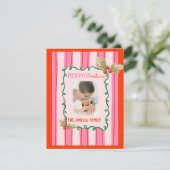 Groovy Kerst Doodle Foto Feestdagenkaart (Staand voorkant)