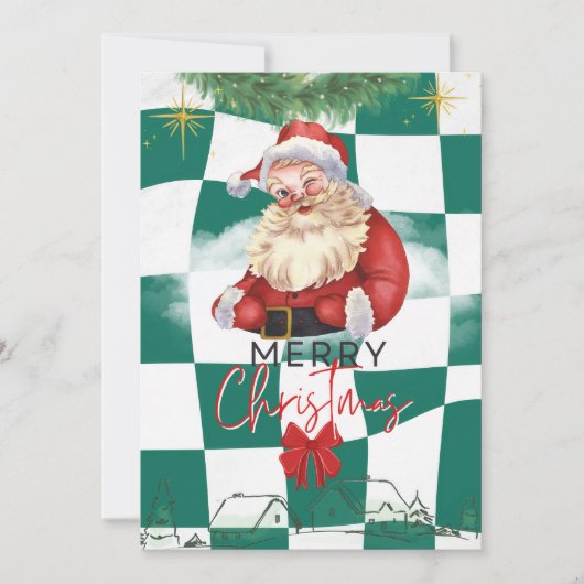 Groovy kerst feestdagenkaart (Voorkant)