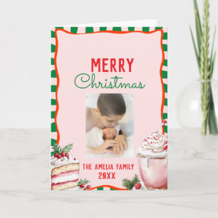 Groovy Kerst Lekkere Snoepjes Foto Kaart