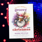 Groovy kerst rendier grappig kerstfeest kaart