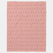 Groovy Kerst Retro Pastel Roze Bourgondië 70e Fleece Deken (Voorkant)