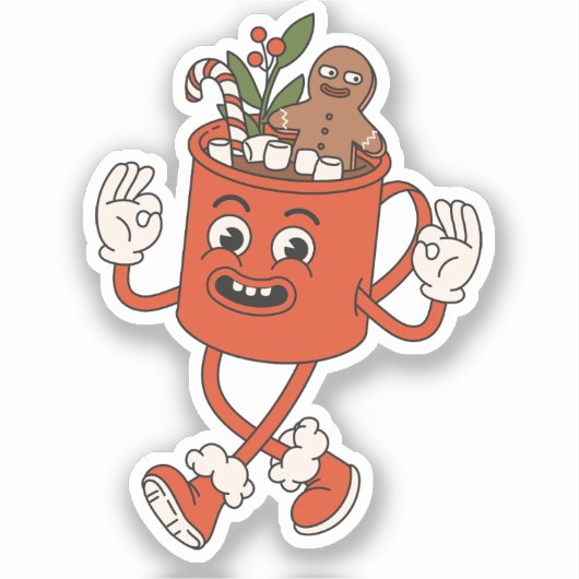 Groovy Kerst sticker (Voorkant)