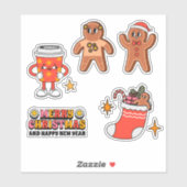 Groovy Kerst sticker Pack (Vel)