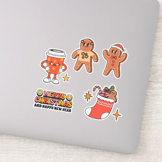 Groovy Kerst sticker Pack (Detail)