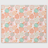 Groovy kerstballen cadeaupapier (Vlak)