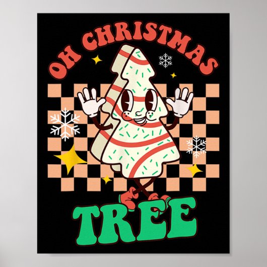 Groovy Kerstboom Cakes Debbie Becky Jen Ca Poster (Voorkant)