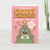 Groovy kerstboom - Holly Jolly Vibes Feestdagen Kaart (Voorkant)