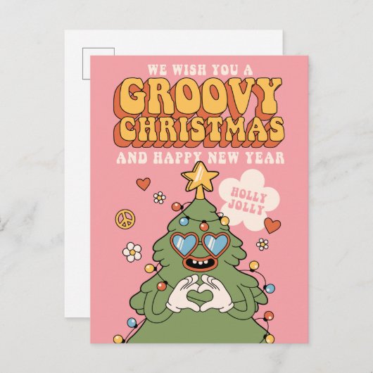 Groovy kerstboom - Holly Jolly Vibes Feestdagenkaart
